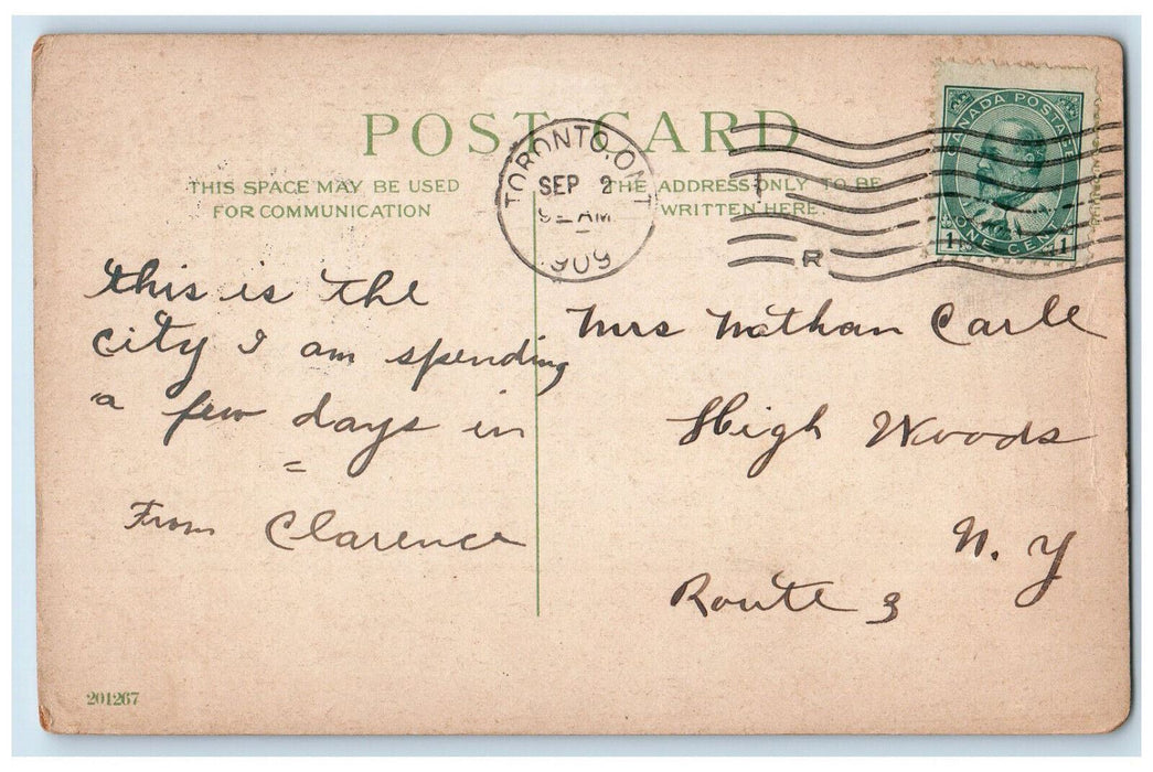 1909 Confederation Life Building Toronto Ontario Canada Antique Postcard