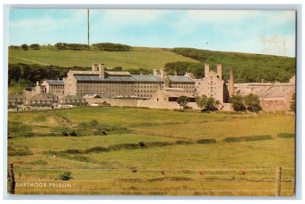 c1950's Dartmoor Prison Princetown England Salmon Cameracolour Postcard