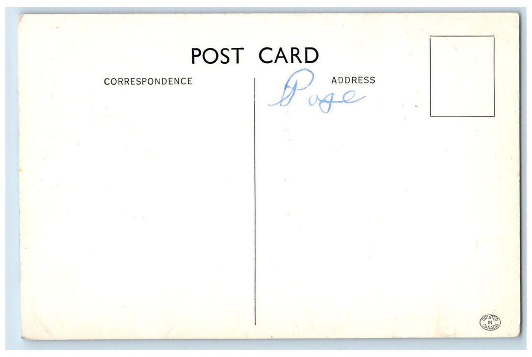 c1940s Magnetic Hill Gift Shop Stone Sign New Brunswick Canada Postcard
