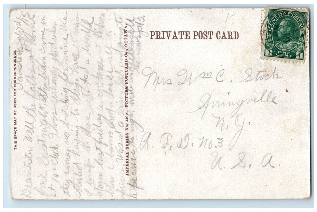 1913 View of Windsor Hotel Montreal Quebec Canada Antique Posted Postcard