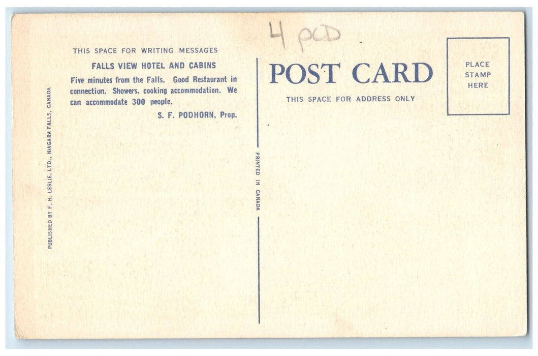 c1950's Falls View Hotel and Cabins Niagara Falls Canada Vintage Postcard