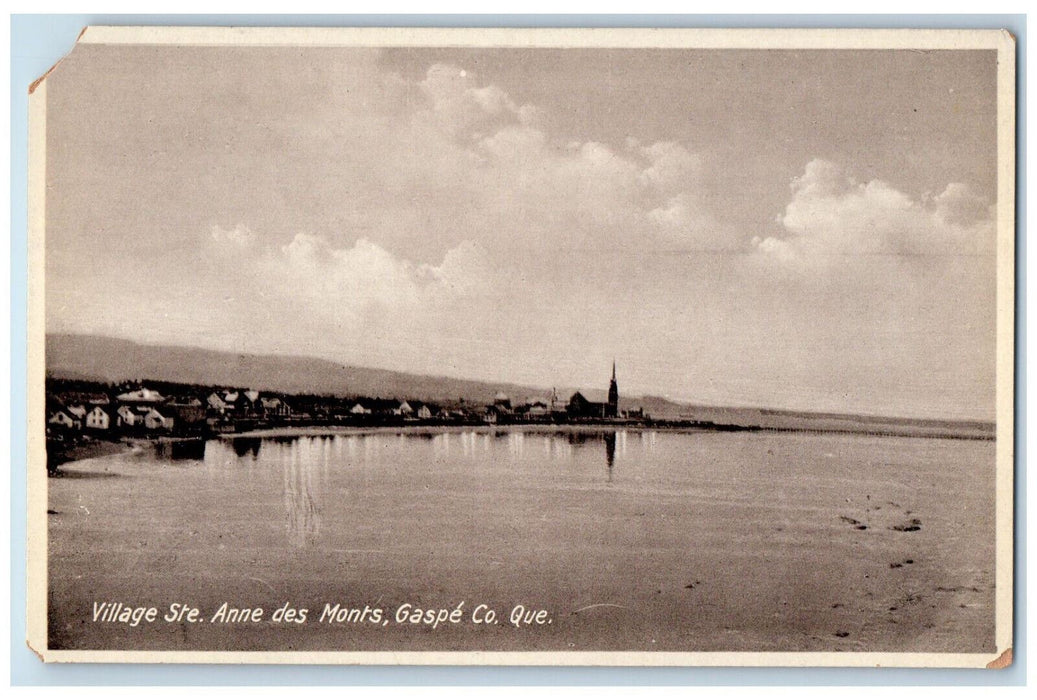 c1940's Village Ste. Anne Des Monts Gaspe Quebec Canada Vintage Postcard
