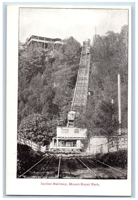 c1905 Incline Railway Mount Royal Park Canada Unposted Antique Postcard