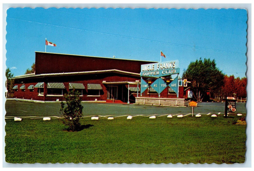 c1950's Uncle Frank's Supper Club Thunder Bay Ontario Canada Vintage Postcard