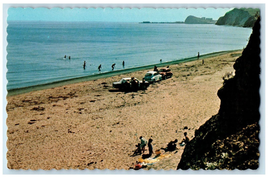 c1970's Beach at Grindstone Magdalen Islands Quebec Canada Posted Postcard
