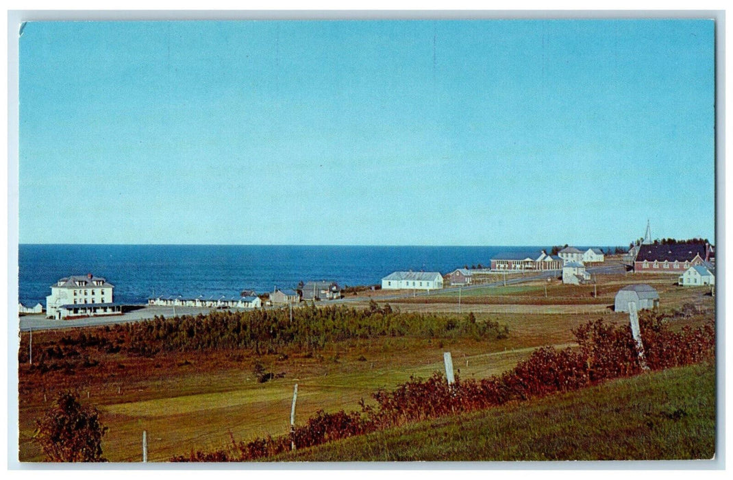 c1950's Silhouettes of Town of Anse Au Griffon Gaspe PQ Canada Postcard