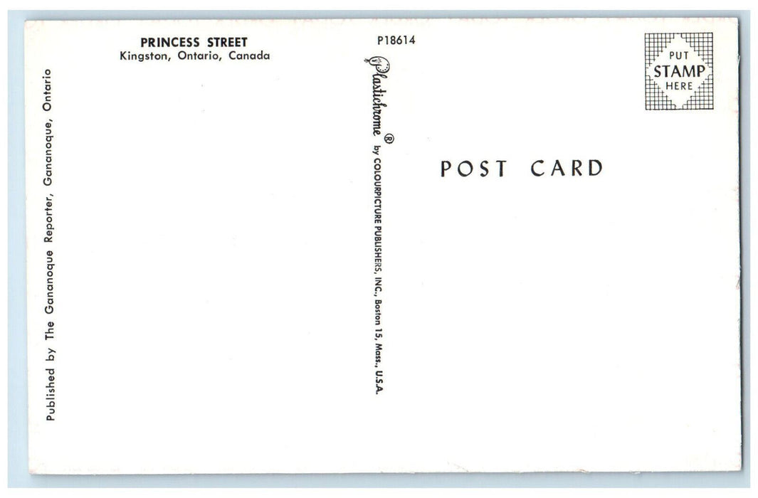 c1960's House Furnishing Princess Street Kingston Ontario Canada Postcard