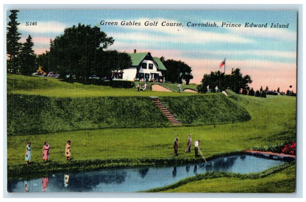 c1940's Green Gables Golf Course Prince Edward Island Canada Vintage Postcard