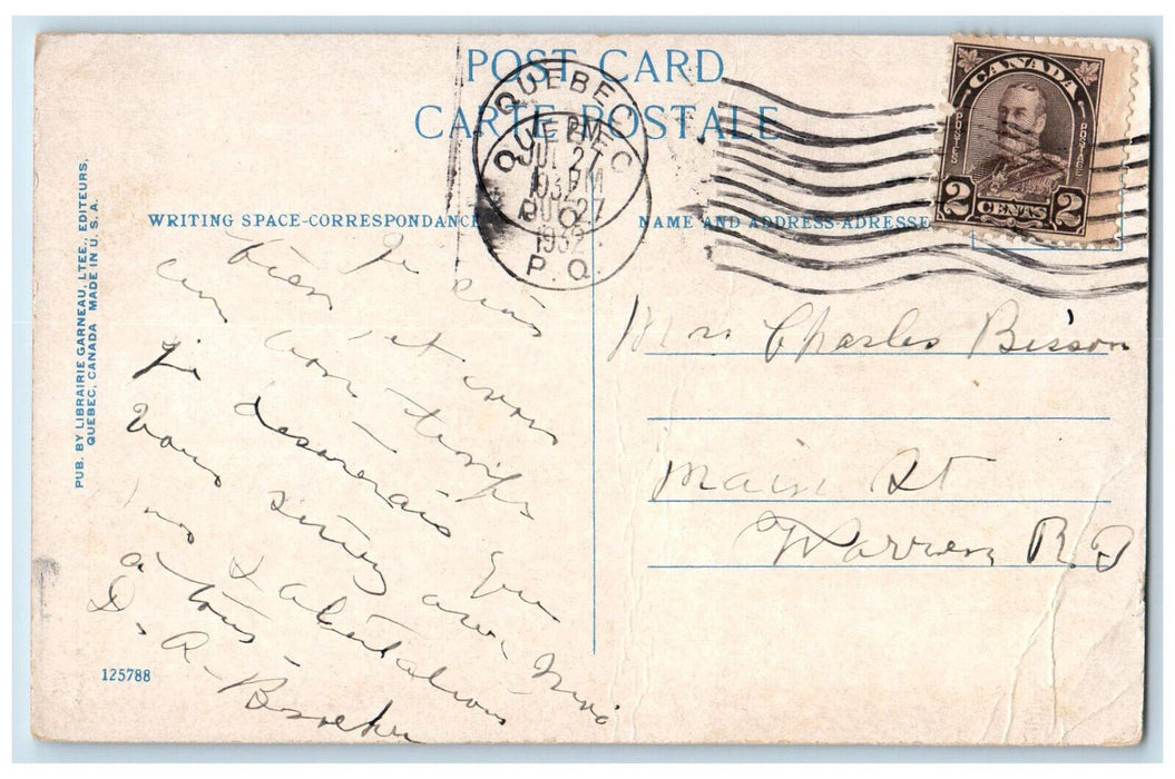 1927 The New Basilica of Ste. Anne De Beaupre Canada Vintage Postcard