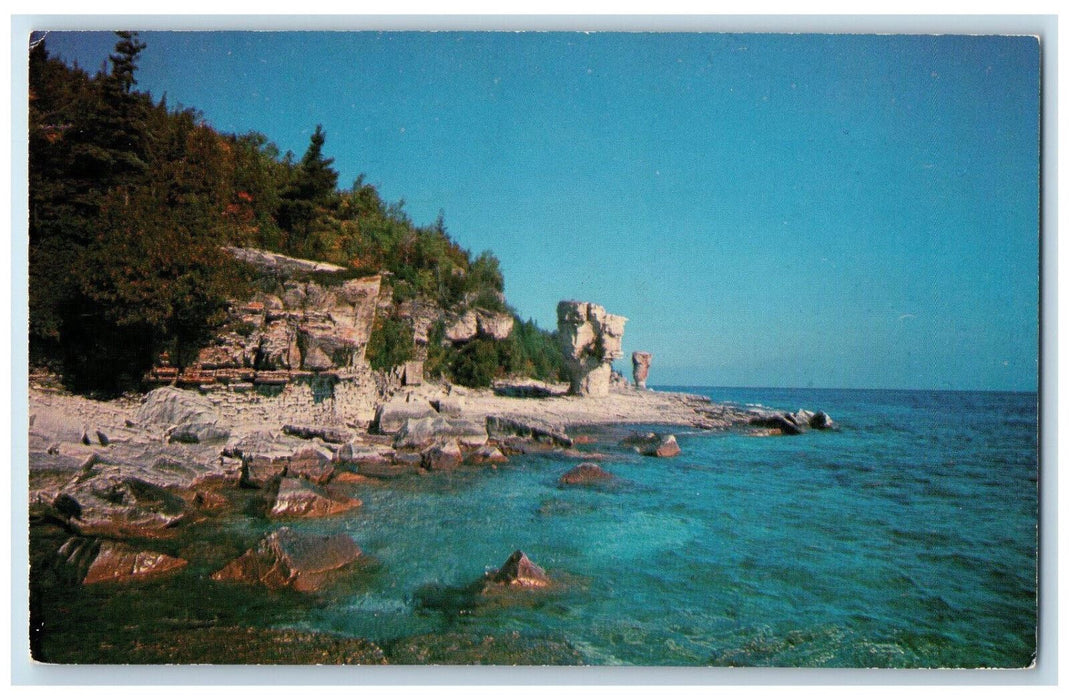 c1960's The Flower Pots National Park Tobermory Ontario Canada Postcard