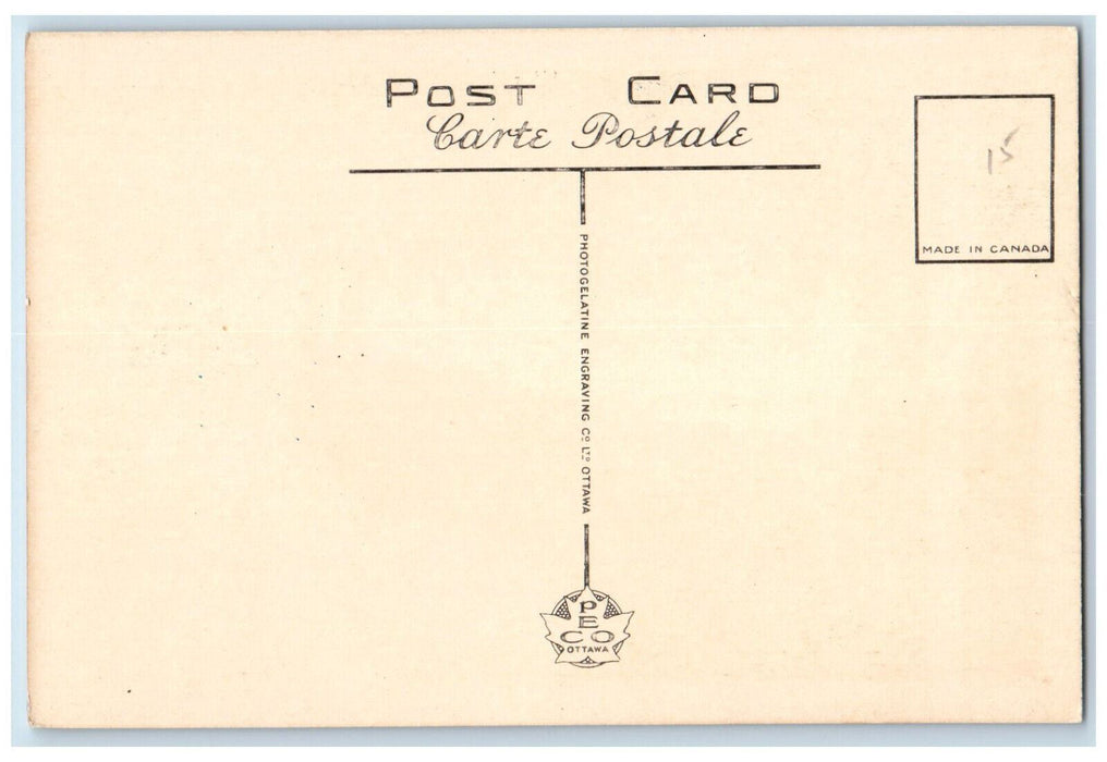c1940's Memorial Church and Evangeline Monument Grand Pre NS Canada Postcard