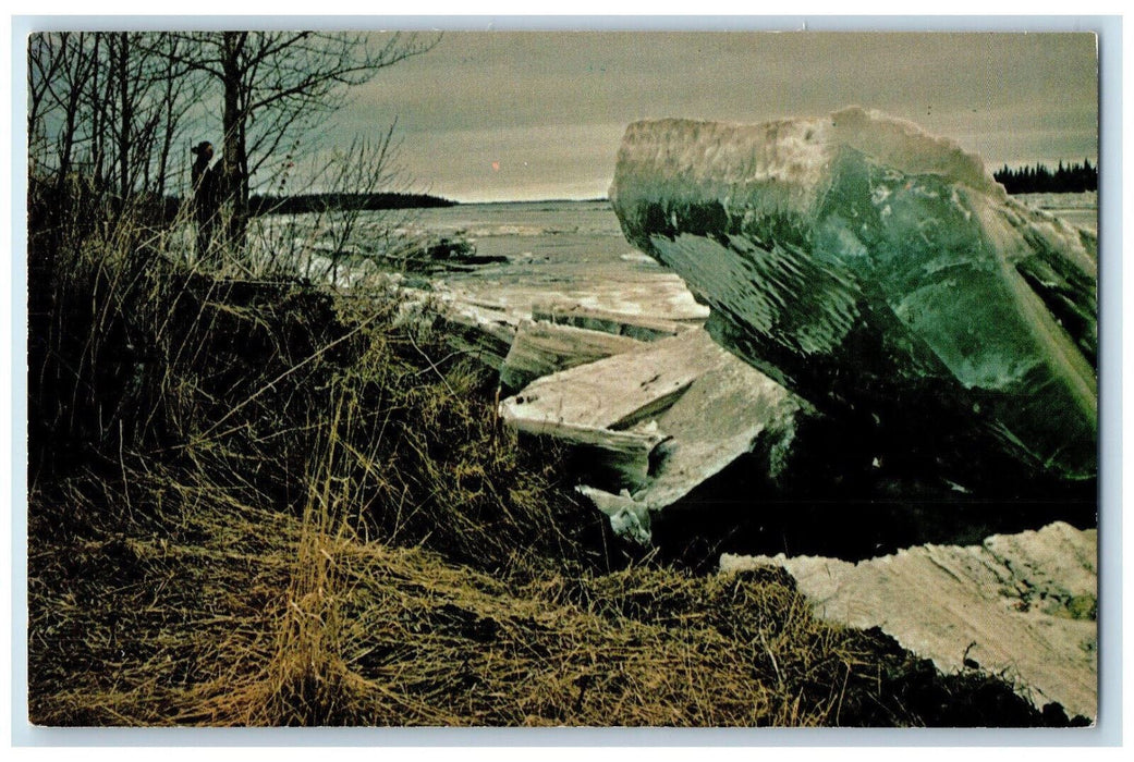 c1910 Spring Break-Up Moose River Moosonee Ontario Canada Vintage Postcard