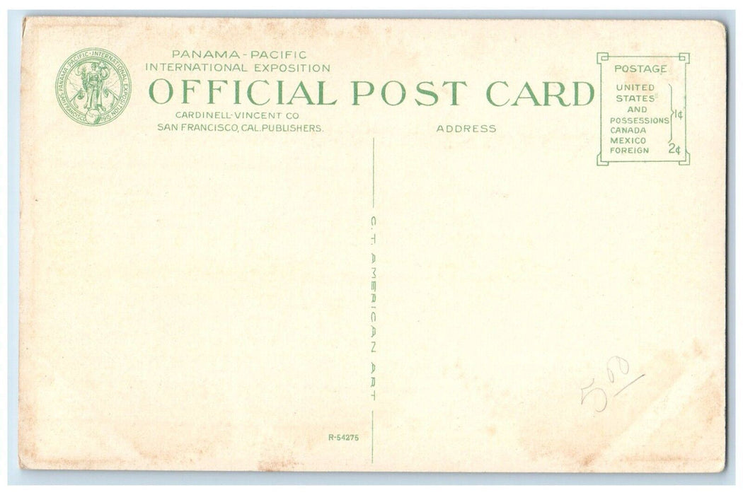 c1908 Panama-Pacific International Exposition San Francisco California Postcard