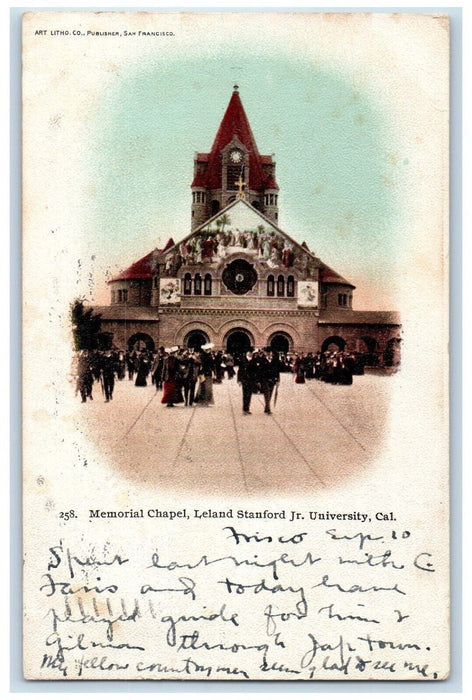 1903 Memorial Chapel Exterior Leland Stanford Jr. University California Postcard