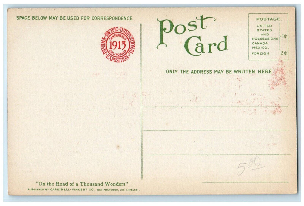 1915 Boat House Stow Lake Golden Gate Park San Francisco California CA Postcard