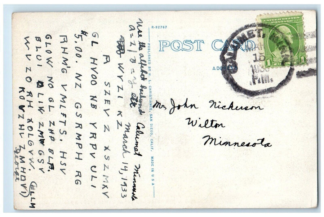 1938 Carriso Gorge Bottom San Diego Arizona Railway Mountain California Postcard