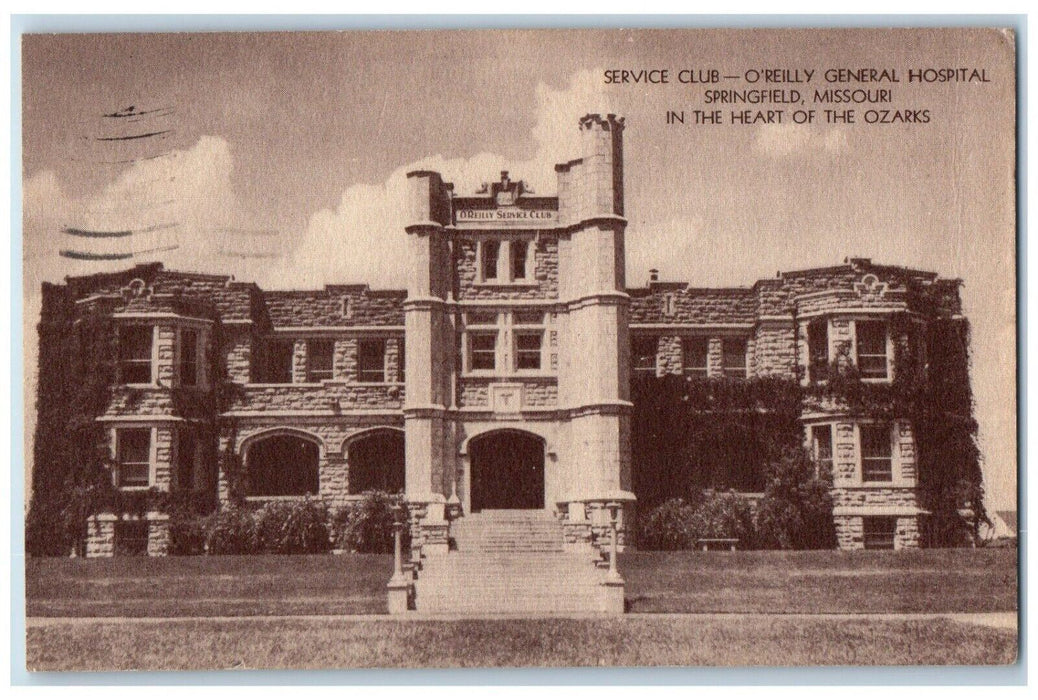 1946 Service Club O'Reilly General Hospital Ozarks Springfield Missouri Postcard