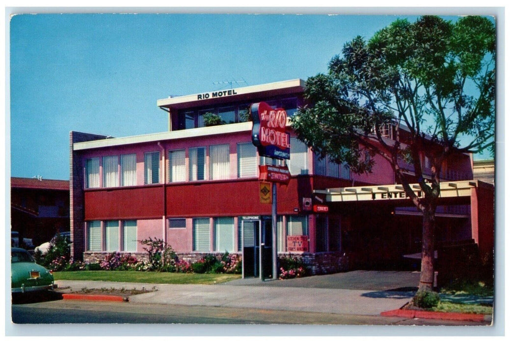 1960 The Rio Motel MacArthur Boulevard Exterior Oakland California CA Postcard