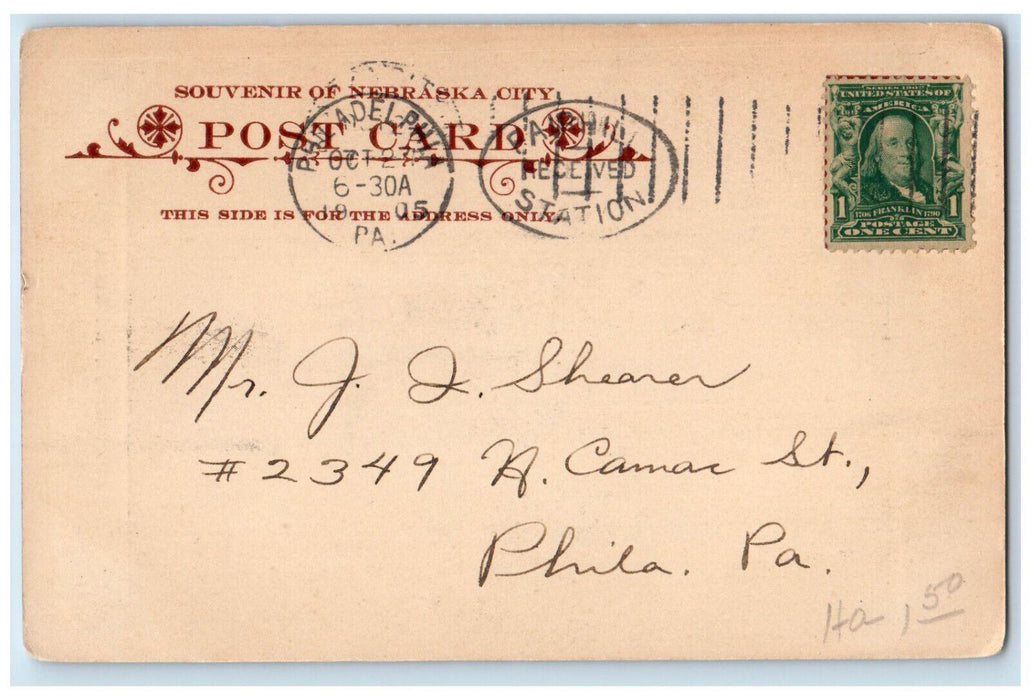 1905 Scene of Arbor Lodge Nebraska City NE Souvenir of Nebraska City Postcard