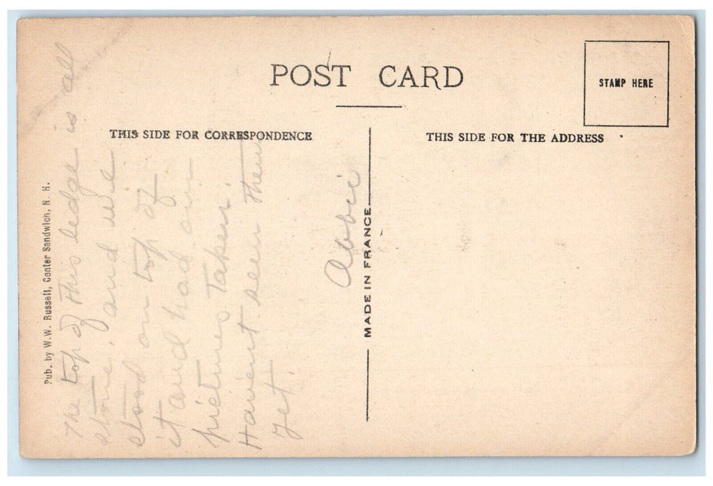 c1930's View Of Diamond Ledge Sandwich New Hampshire NH Posted Vintage Postcard
