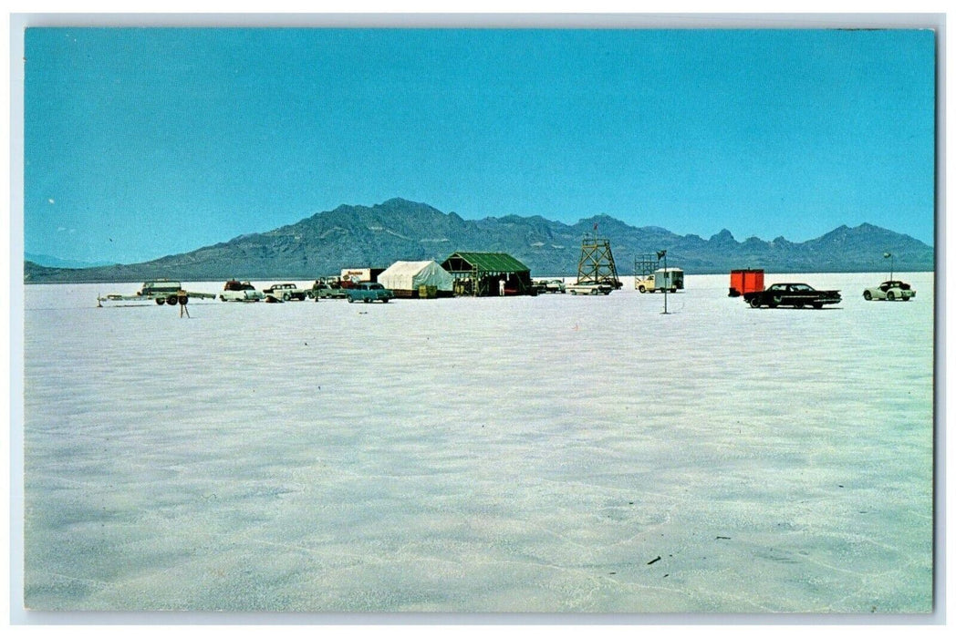 1967 Bonneville Salt Flats Worlds Fastest Speedway Wendover Utah Nevada Postcard