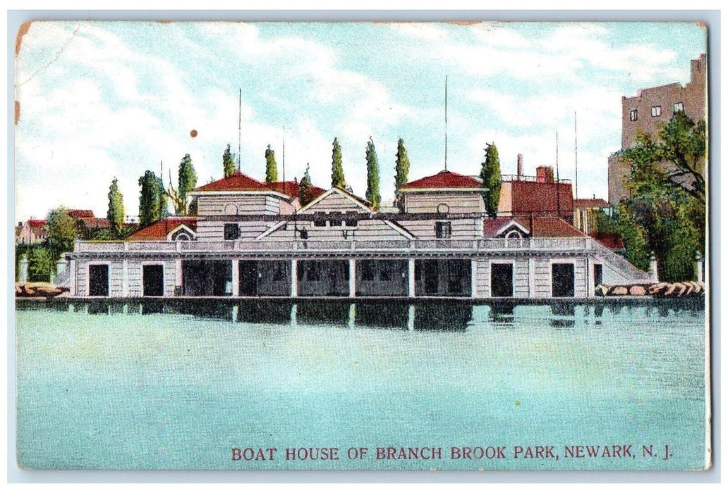 c1910's Boat House Of Branch Brook Park Newark New Jersey NJ Antique Postcard