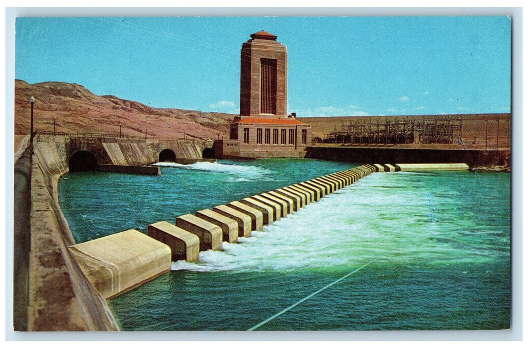 c1960's Fort Peck Dam and Power House on Missouri River Eastern MT Postcard