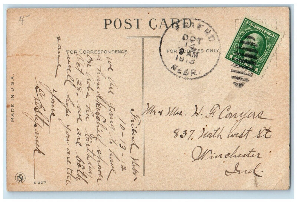 1913 I'm The Guy That Put The Dough In Donation Friend Nebraska NE Postcard