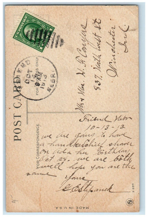 1913 I'm The Guy That Put The Dough In Donation Friend Nebraska NE Postcard