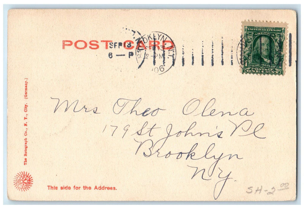 1906 Sunken Gardens Georgian Court Lakewood New Jersey NJ Antique Postcard