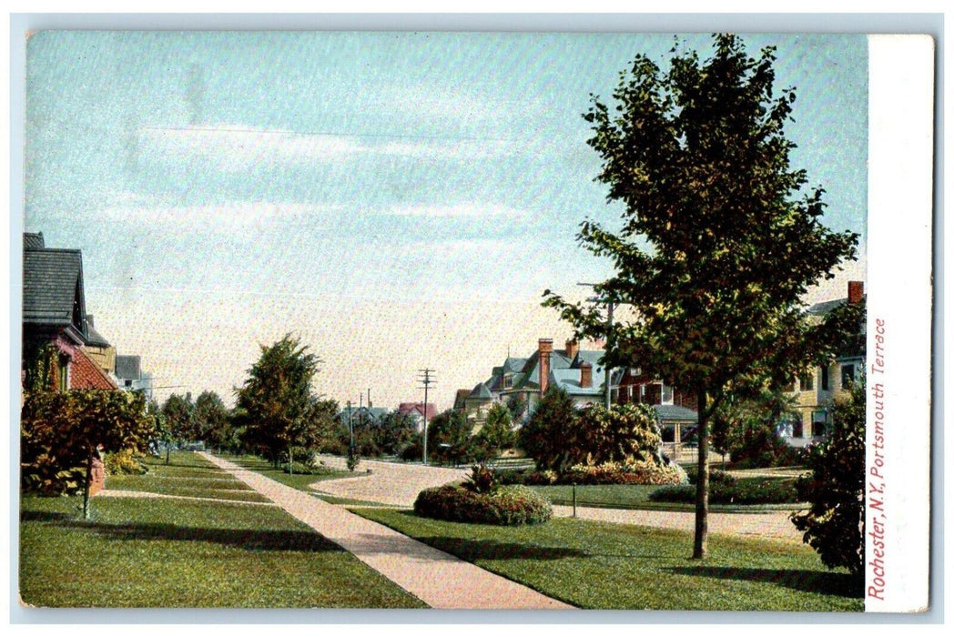 c1905 Portsmouth Terrace Home Houses View Rochester New York NY Antique Postcard