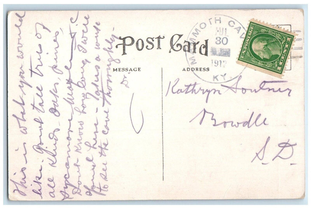 c1910's The Bridal Altar Mammoth Cave Kentucky KY Posted Antique Postcard