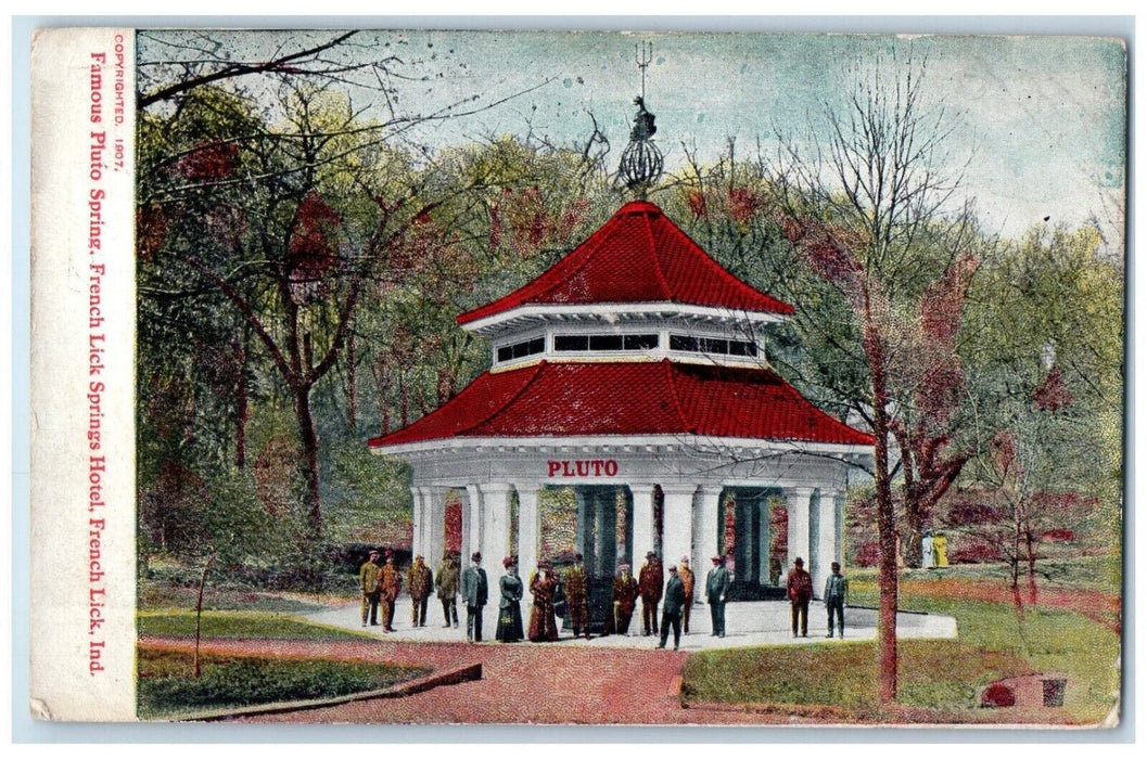 Famous Pluto Spring French Lick Springs Hotel French Lick Indiana IN Postcard