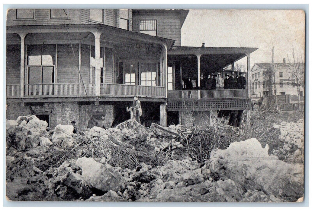 1909 Exaggerated Ice Flow House Niagara Falls New York NY Antique Postcard