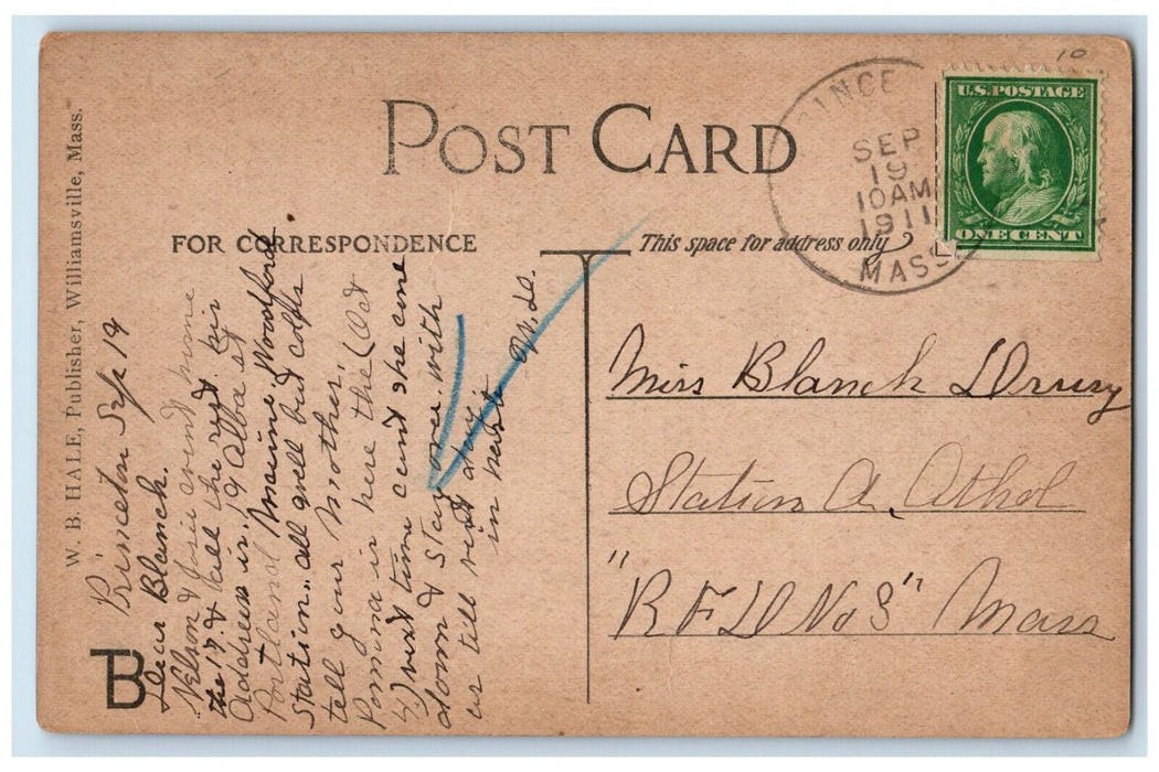 1911 Mountain House Wachusett Mt. Princeton Massachusetts MA Antique Postcard