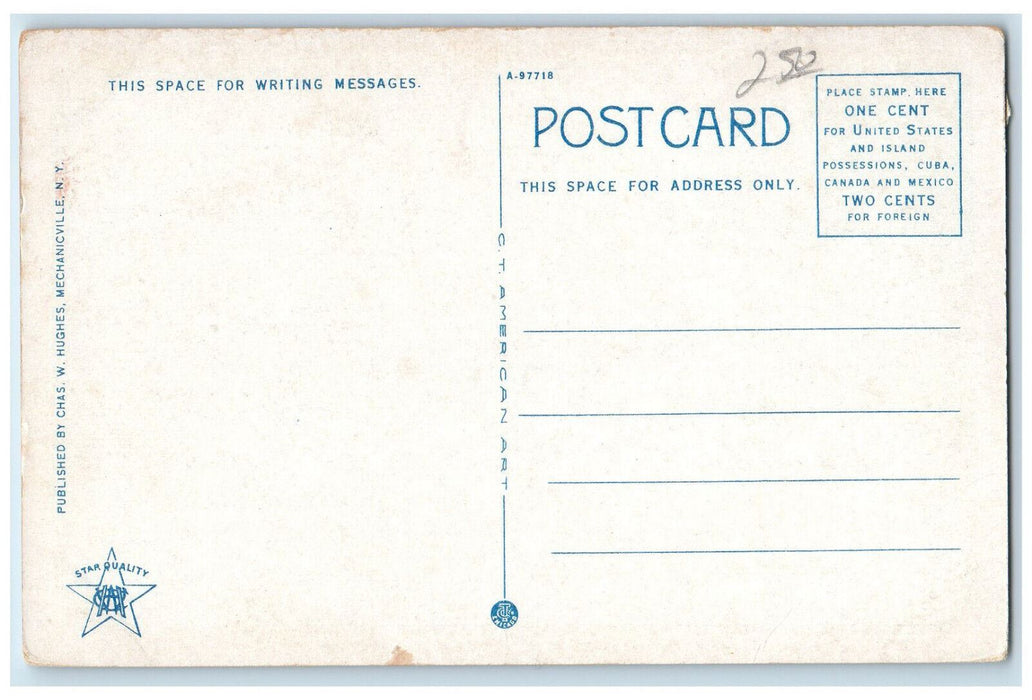c1920's The Town Hall Orange Massachusetts MA Chas W Hughes Unposted Postcard