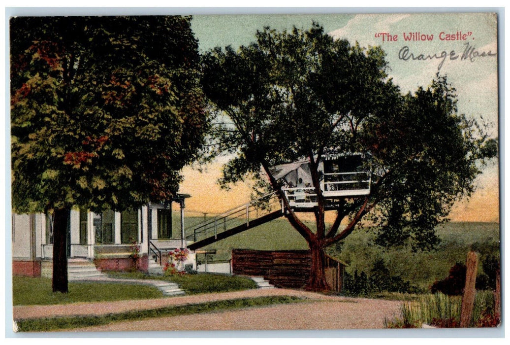 c1910 The Willow Castle Orange Massachusetts MA Unposted Antique Postcard