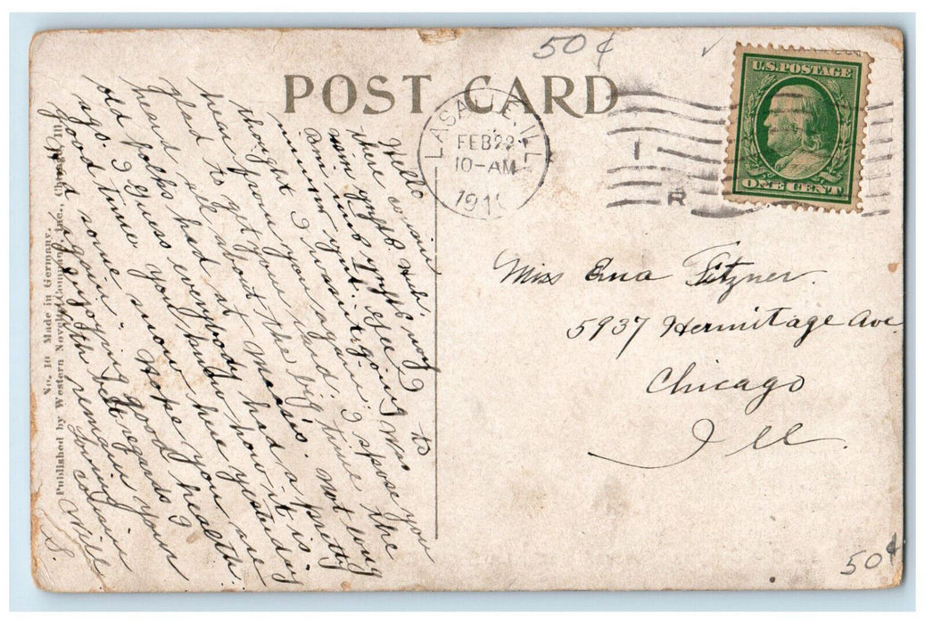 c1910 Wild Cat Canyon Starved Rock La Salle County Illinois IL Postcard