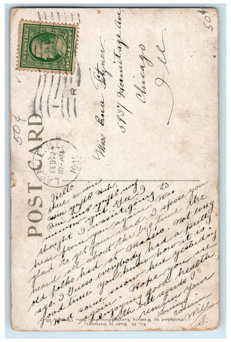 c1910 Wild Cat Canyon Starved Rock La Salle County Illinois IL Postcard
