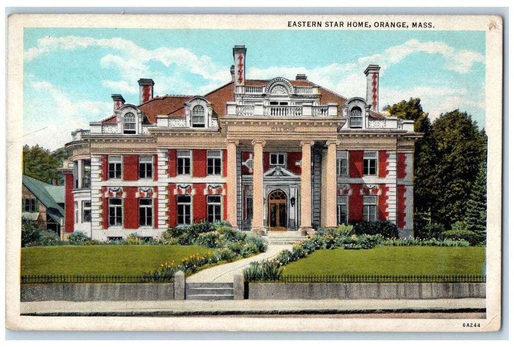 c1920's Eastern Star Home Orange Massachusetts MA Unposted Postcard