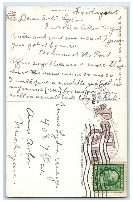 1909 Hotel Loyal Building Stores Street View Omaha Nebraska NE Antique Postcard