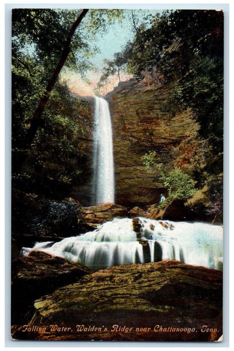 c1910 Falling Water Walden's Ridge Near Chattanooga Tennessee TN Postcard