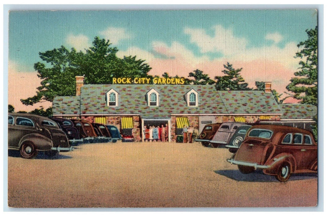 1938 Entrance to Rock City Gardens Lookout Mountain Tennessee TN Postcard