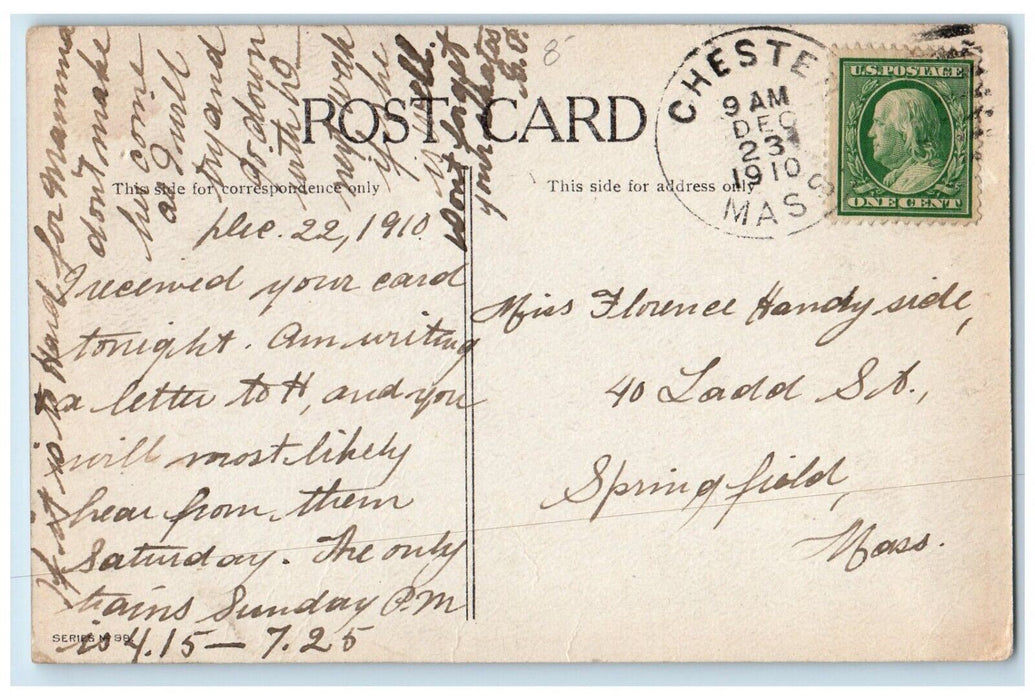 1910 Oh You Girl Playing Baby Doll Chester Massachusetts MA Antique Postcard