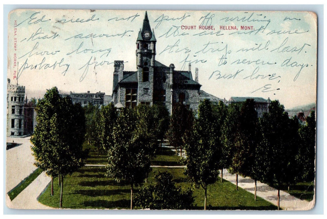 c1910 Court House Helena Montana MT Augusta MT Antique Posted Postcard