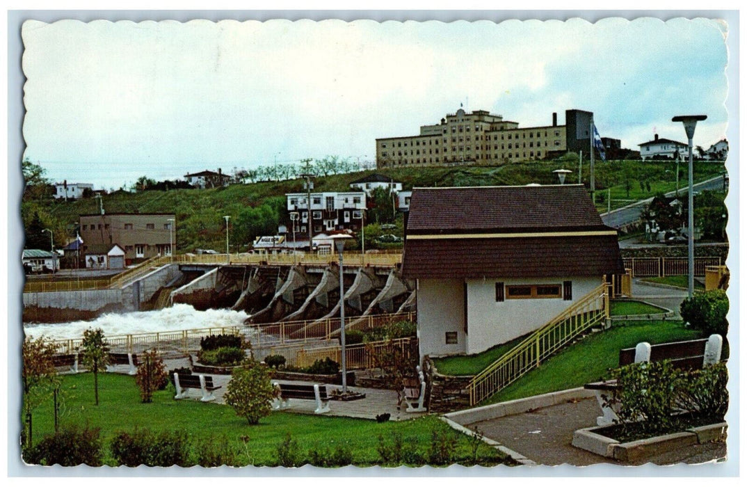 1987 The Mathieu D'Amours Dam on Matane River Canada Vintage Postcard
