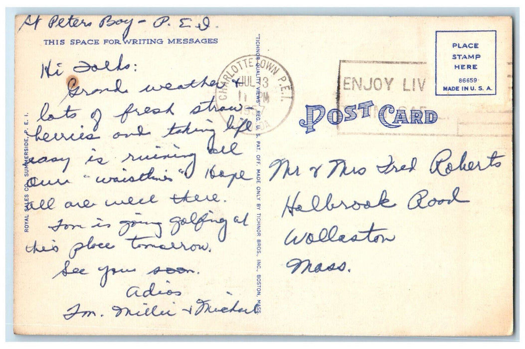 1957 Green Gables Golf Course Cavendish Prince Edward Island Canada Postcard