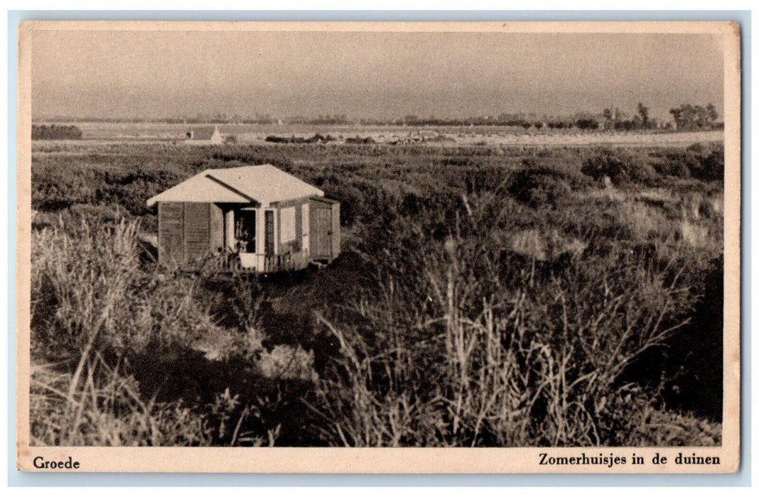 c1940's Summer houses in De Duinen Groede Netherlands Vintage Unposted Postcard