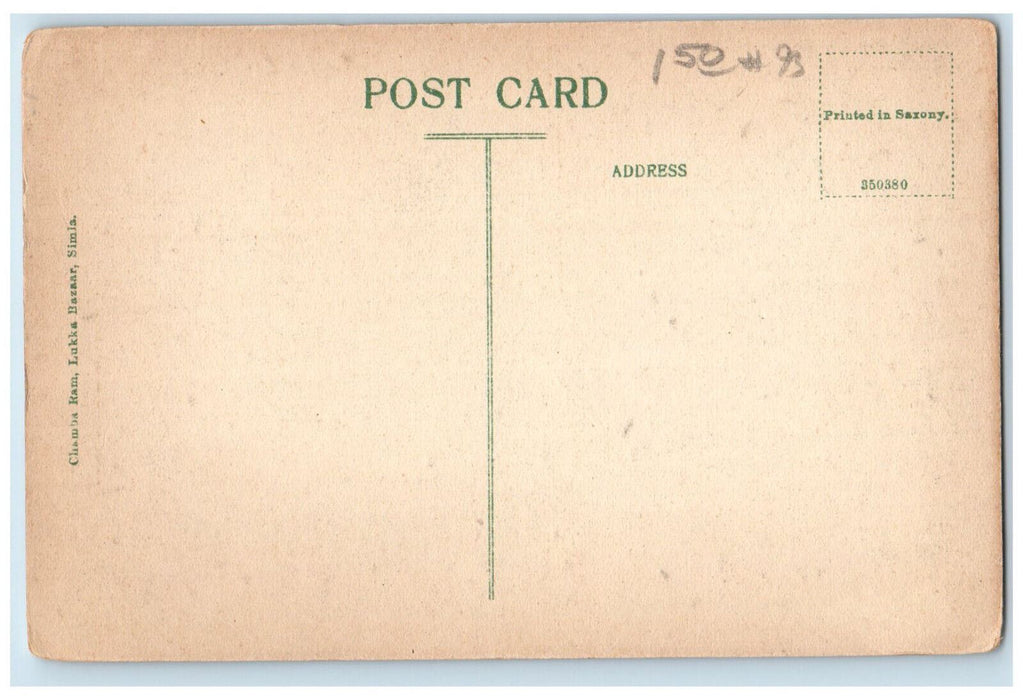c1940's The Clock Tower Chandni Chank Delhi India Unposted Postcard