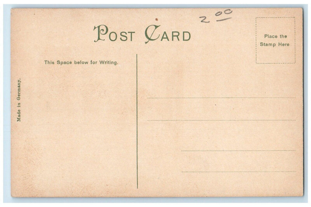 1910 Winter View Snow Ferry Fishing Boat Dock Duluth Harbor Minnesota Postcard